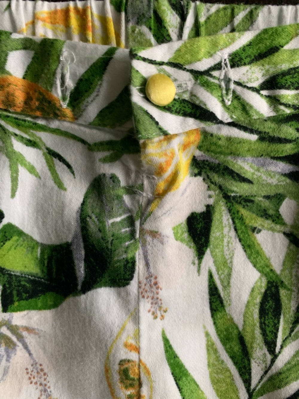 Cottonreal Leaf & Lemon Print Short Sleeve Pajama Set size S - Picture 7 of 12